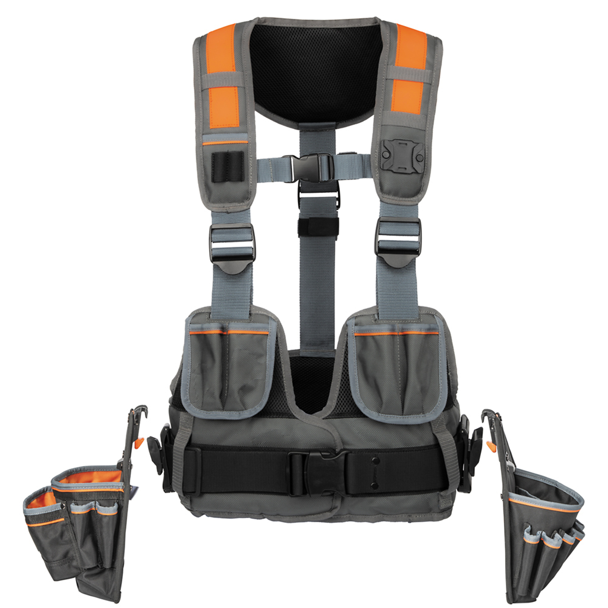 Klein Tools, MODbox Tool Vest Combo, Color Gray, Pockets (qty.) 4 Material Other, Model# 55829MB